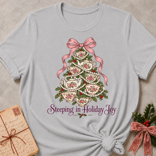 Steeping In Holiday Joy Women's Relaxed Fit Tee