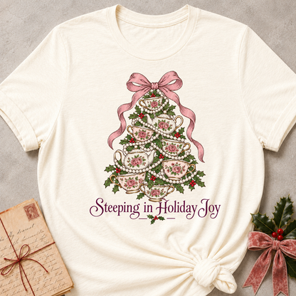 Steeping In Holiday Joy Women's Relaxed Fit Tee