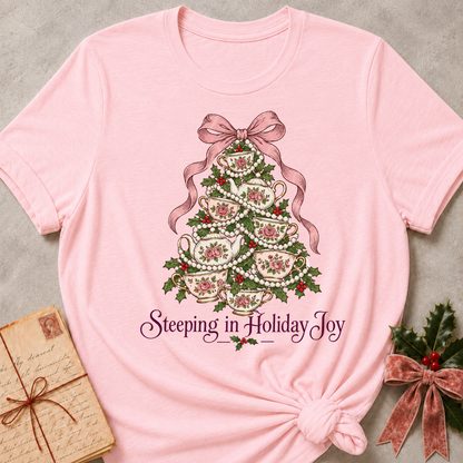 Steeping In Holiday Joy Women's Relaxed Fit Tee