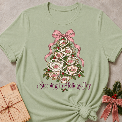 Steeping In Holiday Joy Women's Relaxed Fit Tee