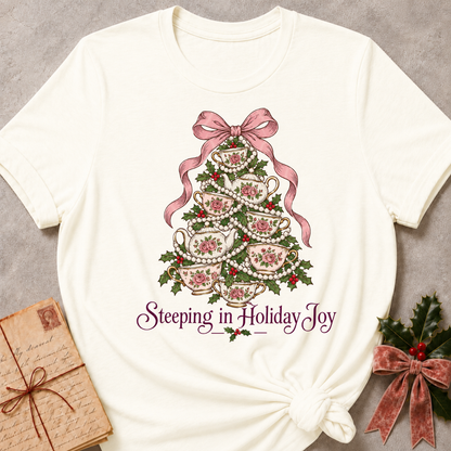 Steeping In Holiday Joy Women's Relaxed Fit Tee